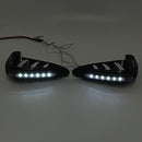 Handlebar Guard With White DRL LED Light Dirt Bike ATV Motocross Motorcycle Handguard Protector