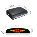 4 Front & 4 Rear Car Parking Sensor LCD Display Monitor Reverse View Buzzer Alarm Detector System