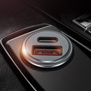 DUX DUCIS B50 30W 5A QC3.0 PD3.0 Mini Dual Port Smart Fast Charging Car Charger with Data Cable