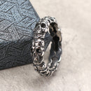 Trendy 316L Stainless Steel Finger Ring Skull Head Ring Wholesale for Men Halloween Jewelry