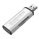 USB3.0 Micro USB OTG Card Reader SD/TF/USB Card Reader Aluminum Alloy Memory Card Reader