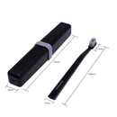 Honana BT-938 Environmental Economic Charcoal Black Toothbrush Tongue Cleaner Medium Soft Bristle