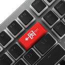 OEM Profile Exit Light Translucent Backspace Keycaps Key Caps Red Black