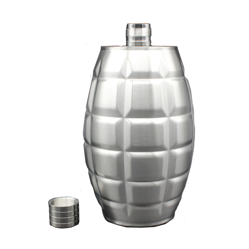 KCASA 64oz Landmine 3 KG 304 Stainless Steel Hip Flask Metal Alcohol Bottles Leather Holsters Flask