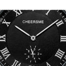 CHEERSME 256 Ultra Thin Dial Design Men Wrist Watch Leather Strap Business Style Quartz Watch
