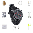 Multifunctional Compass Fishing Survival Watch Gear Bangle Parachute Cord Outdooors Survival Kit