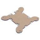 3 Pcs Blue Acrylic Wall Mounted Protective Case Support Cooling Fan for Raspberry Pi 4 Model B