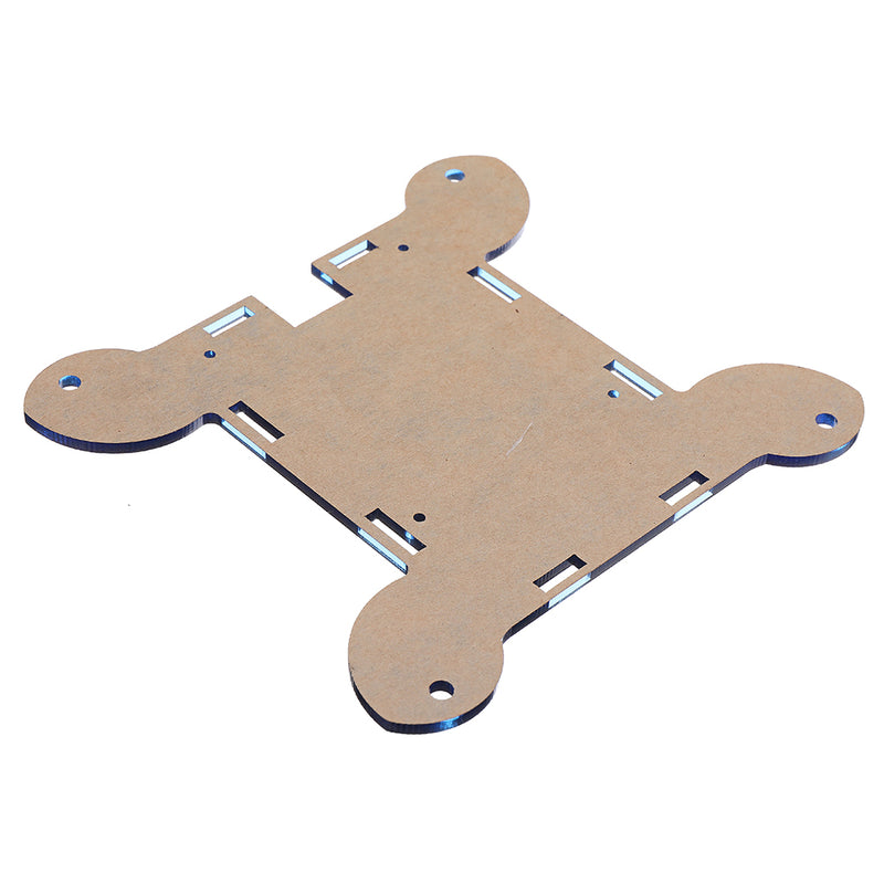 3 Pcs Blue Acrylic Wall Mounted Protective Case Support Cooling Fan for Raspberry Pi 4 Model B