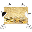 5x7FT Vinyl Golden Happy New Year Photography Backdrop Background Studio Prop