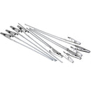 10pcs 4.7" Length Non-insulated Metal Electric Test Crocodile Clip Clamp