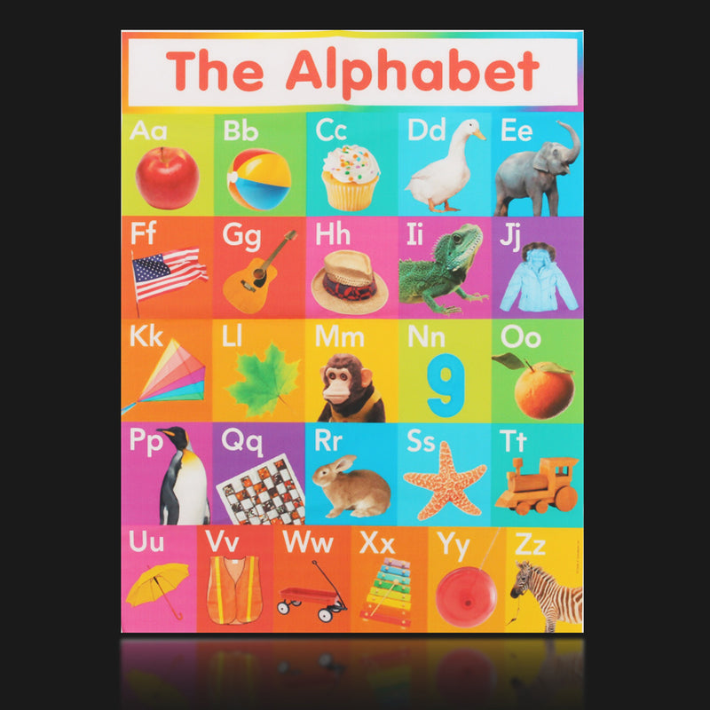 ABC Alphabet Learn Children's Educational Silk Cloth Poster Decor Wall Paper