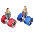 Adapter R134A Quick Coupler 90 Low & High Side AC Manifold Extractor Valve Core