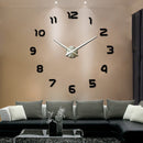 Large 3D Number Mirror Wall Sticker DIY Home Decor Big Watch Art Clock Wall Clock