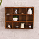 12 Grids Hanging Wooden Wall Shelf Box Display Rack Shelf Storage Home Decorations