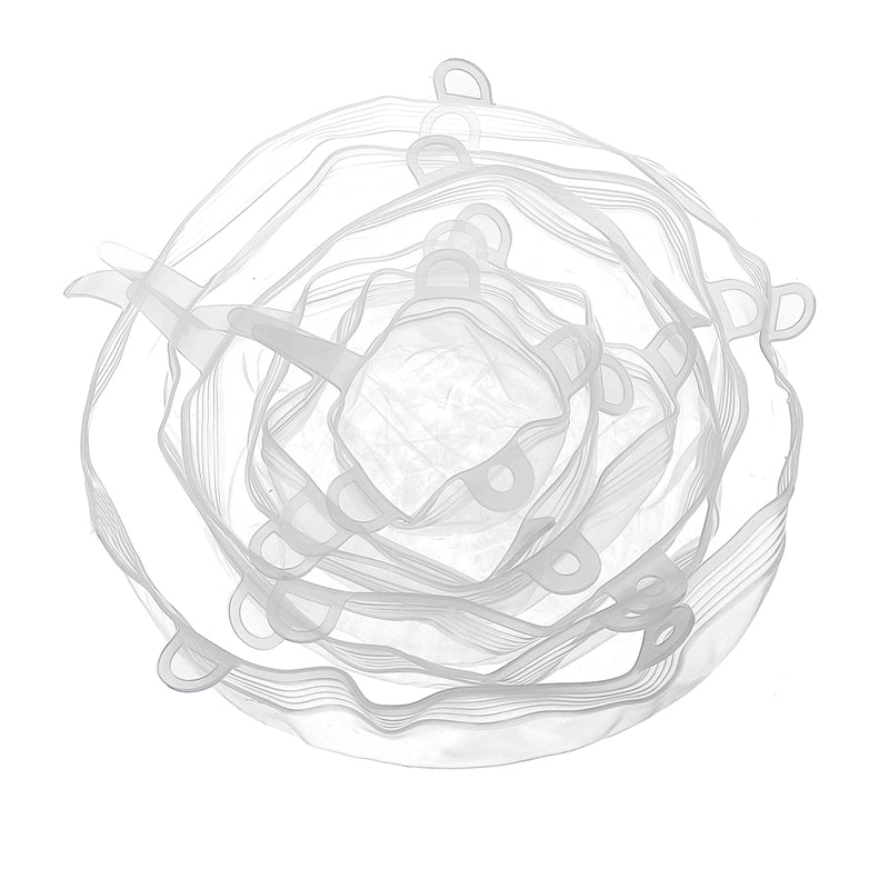 6Pcs Food Silicone Stretch Kitchen Storage Container Bowl Cover Fresh Keeping Vacuum Sealed Lid