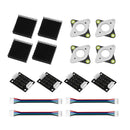 TWO TREES 4Pcs NEMA17 Stepper Motor TL-Smoothers with Cables + 4*Stepper Motor Vibration Damper +4*Heatsink Kit for 3D Printer Part