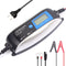 FOXSUR 6V/12V 7-stage Motorcycle LCD Intelligent Car Smart Battery Charger