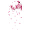 Miico FX64039 Peach Flower Home Decorative Sticker Wall Sticker DIY Sticker