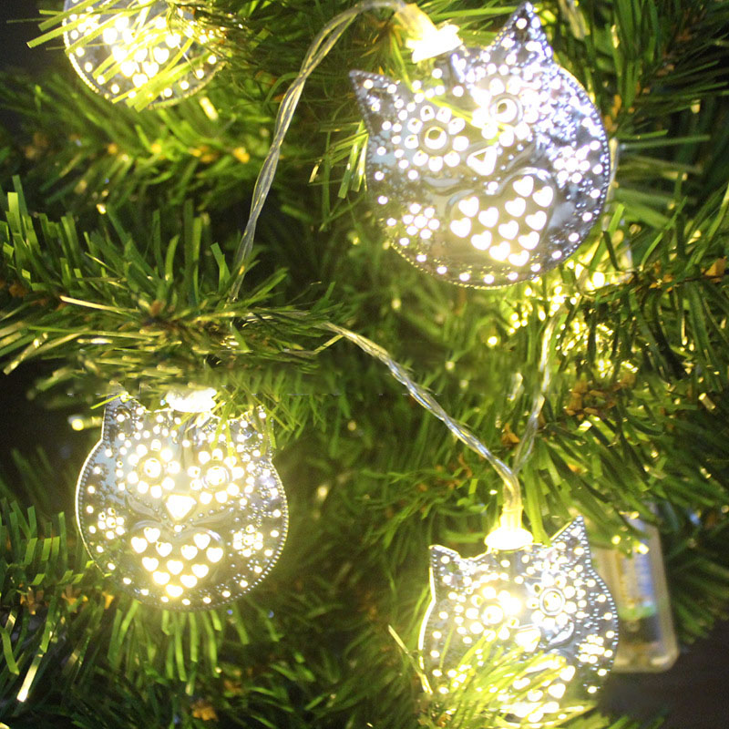 KCASA 1.8M 10 LED Metal Owl String Lights LED Fairy Lights for Festival Christmas Decoration