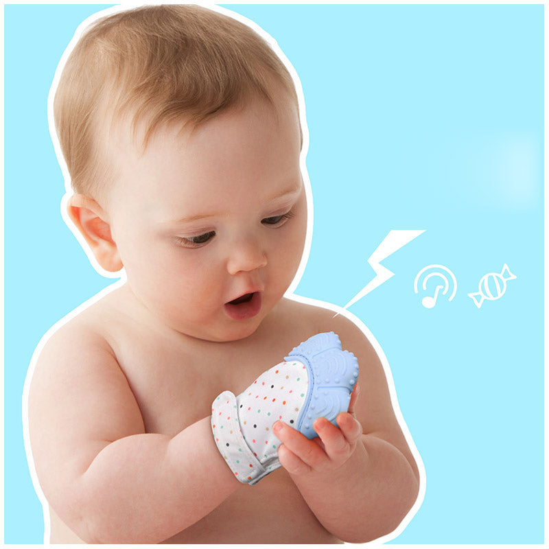 Silicone Baby Teethers Pacifier Glove Natural Thumb Sound Teething Chewable Nursing Beads Child Give