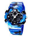 SBAO S8017-1 Dual Display Digital Watch Men Backlight Stopwatch Alarm Waterproof Sport Watch