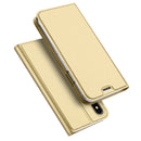 DUX DUCIS Magnetic Flip Card Slot Bracket PU Leather Case For iPhone X