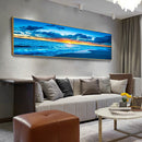 Full Drill 5D Diamond Paintings Tool Sunset Sea Embroidery Canvas Home Art DIY Decorations