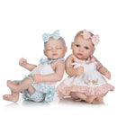 NPK 10 Inch 26cm Twins Reborn Baby Soft Silicone Doll Handmade Lifelik Baby Girl Dolls Birthday Gift