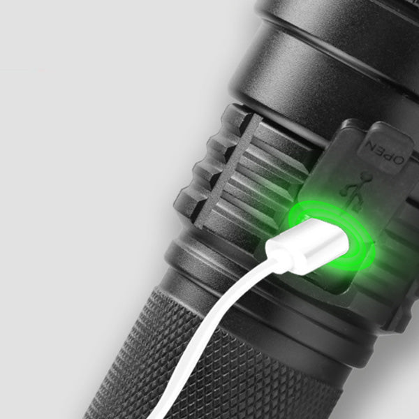 WARSUN P70 60W Zoomable Flashlight Waterproof USB Rechargeable 26650 Battery 3 Modes Work Lamp