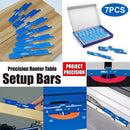 Drillpro 7Pcs Soft Aluminum Precision Router Table Set Up Bars Set 1/8 to 1/2 Inch for Table Saw Router Table Shapers Woodworking Tool