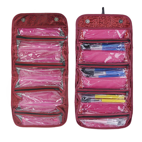 Honana HN-TB30 Foldable Travel Toiletry Organizer Roll Up Hanging Cosmetics Jewelry Storage Bag