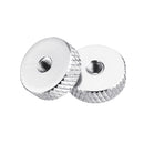 10Pcs M3 Hand Knurled Thumb Aluminum Alloy Screw Nut Spacer Flat Washer