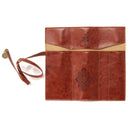 Vintage Retro Luxury Roll Leather Make Up Cosmetic Pen Pencil Case Pouch Purse Bag for School