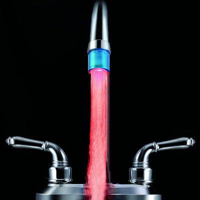 Water Flow Recognition 7 Colors Flashing LED Light Water Tap Faucet Light Shower Head