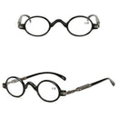 HD Anti-fatigue Reading Glasses PC Black Round Frame Resin Lens Presbyopic Glasses