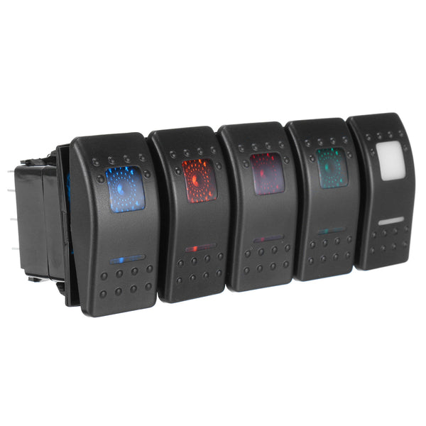 Universal 12V 7 Pins LED Light  Switch DPDT ON-OFF-ON Self-locking Rocker Switch