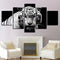 5PCS Modern Home Bedroom Wall HD White Tiger Art Picture Spray Painting Wall Sticker