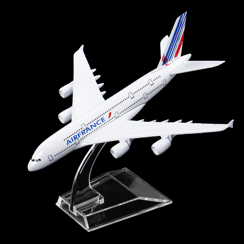 6.1inch Planes Airplane Model Diecast Aircraft Model Airline Kit Kids Adult  Alloy and Transparent Plastic Support Base Science Education
