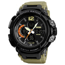 SKMEI 1343 Digital Watch Dual Display Chronograph 3 Time Waterproof Alarm Digital Quartz Wrist Watch