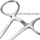 Self Locking Stainless Steel Straight Curved Forceps Nursing 12.5/14/16cm
