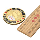 40*2.5mm Metal Poker Guard Card Protector Coin Chip Color Gold Plated With Round Plastic Case