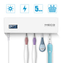 MECO ELE Toothbrush Sterilizer Ultraviolet Touch White 4 Toothbrush Groove Toothbrush Disinfector