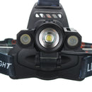XANES 2713-B 1500 Lumens Bicycle Headlamp 4 Switch Modes 3 x T6 LED White Light Telescopic Zoom