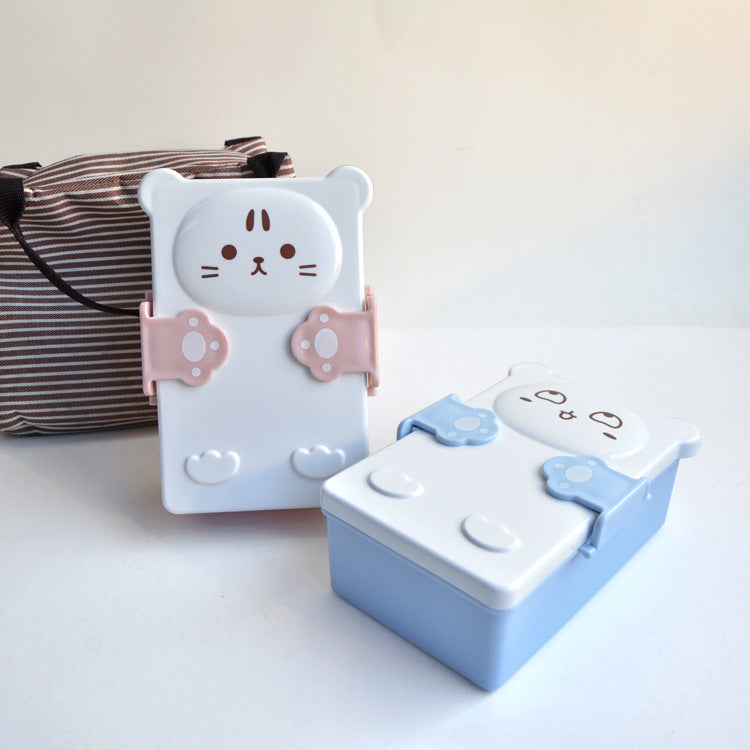 Microwavable Lunch Box Cute Cartoon Student Cute Cartoon Student Bento Box Portable Food Container