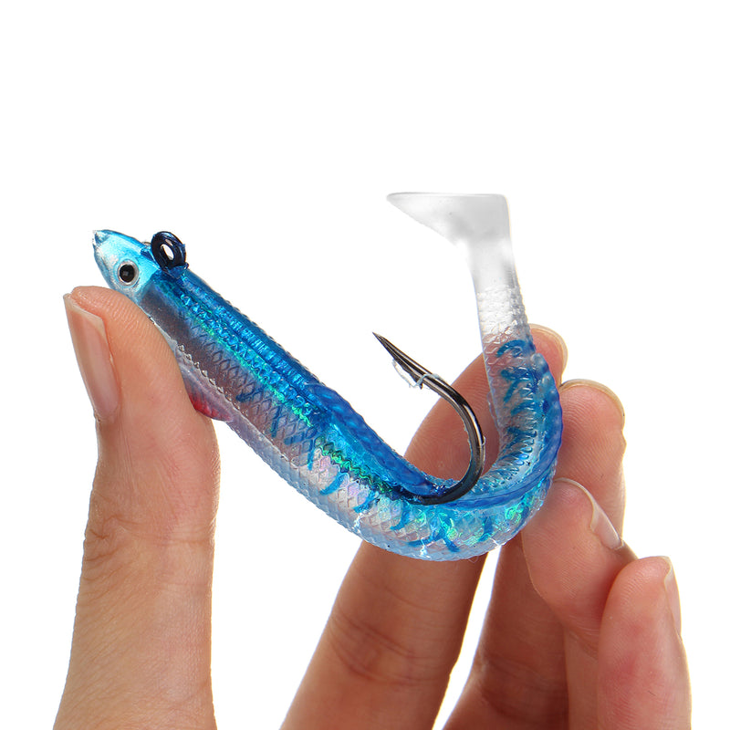 ZANLURE 4pcs 10gSuper Solid / Holo Sandeels - Cod Bass Wrasse Ling Sea Fishing Lure Baits