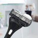 Minleaf ML-HR1 Ultra-smooth Manual Beard Shaver Razor 5+1 Layers Precision Edging Blades Hair Shaving Tool Vitamin E & Aloe Vera Lubrication Strip with Blade Protector