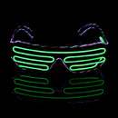 Dual Color EL Wire Cold LED Glow Glasses Lights Up Goggles Bar Party Shutter Halloween
