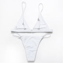 Sexy Original Solid Color Nylon Swimsuit Split Bikini Sets