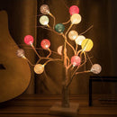 50CM/60CM Battery USB Powered LED Tree Cotton Ball Table Night Light for Bedroom Christmas Decor