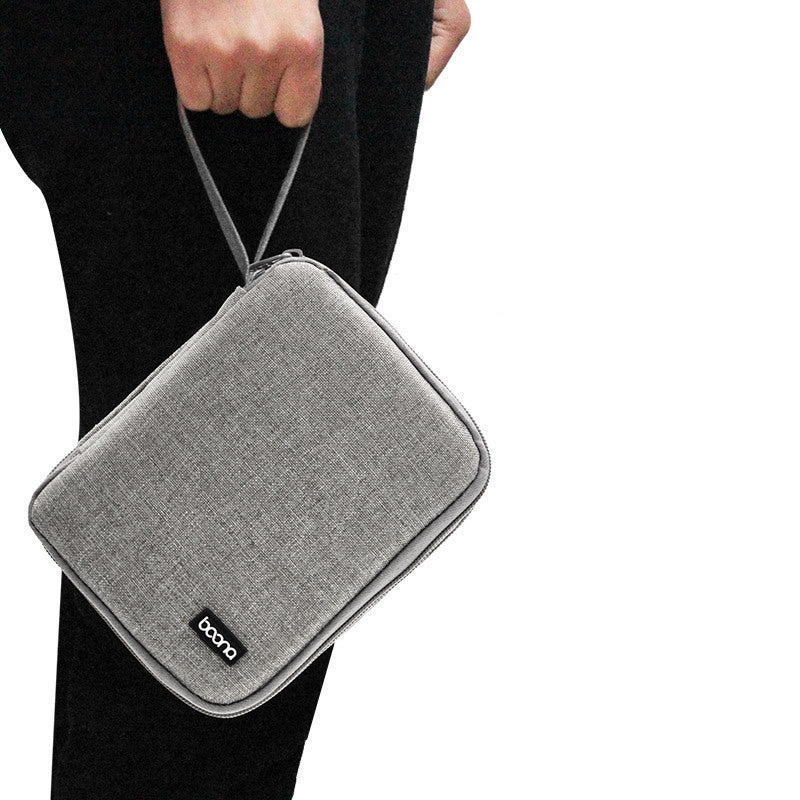 Boona 18*14cm Double-layer Digital Accessories Storage Bag USB Cable Charger Organizer Tablet Bag
